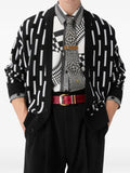 Versace embroidered-logo wool knit cardigan
