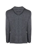 Eleventy hooded melange-effect jacket