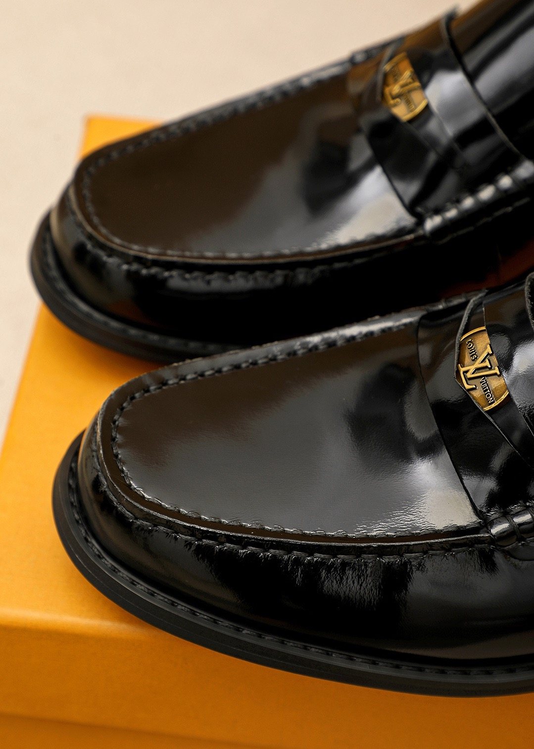 Louis Vuitton Black Leather Buckle Loafers